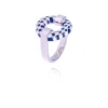 Bague argent Damier Bari