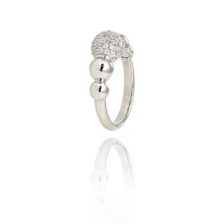 Bague argent Perlée