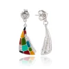 Boucles d'oreilles argent Mosaïque