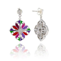 Boucles d'oreilles argent Fleur de Lys