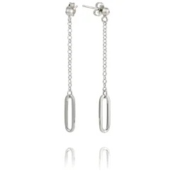 Boucles d'oreilles argent Maillons