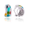 Boucles d'oreilles argent Mosaïque