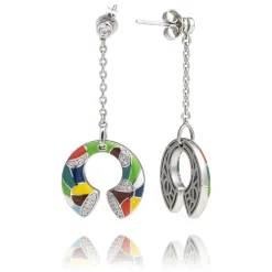 Boucles d'oreilles argent Savane