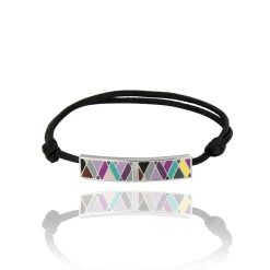 Bracelet cordon Moderna argent