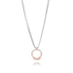 Collier argent Bicolore Infini