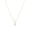 Collier argent doré Manarola rose et oxydes