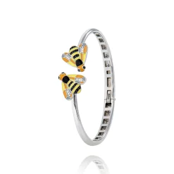 Jonc argent Abeille