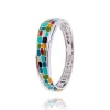 Jonc argent Mosaïque