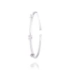 Jonc argent pierres Infini