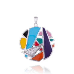 Pendentif argent Art Abstrait