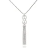 Sautoir argent Comète